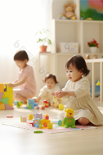 幼教保育休闲玩耍室保育园婴儿