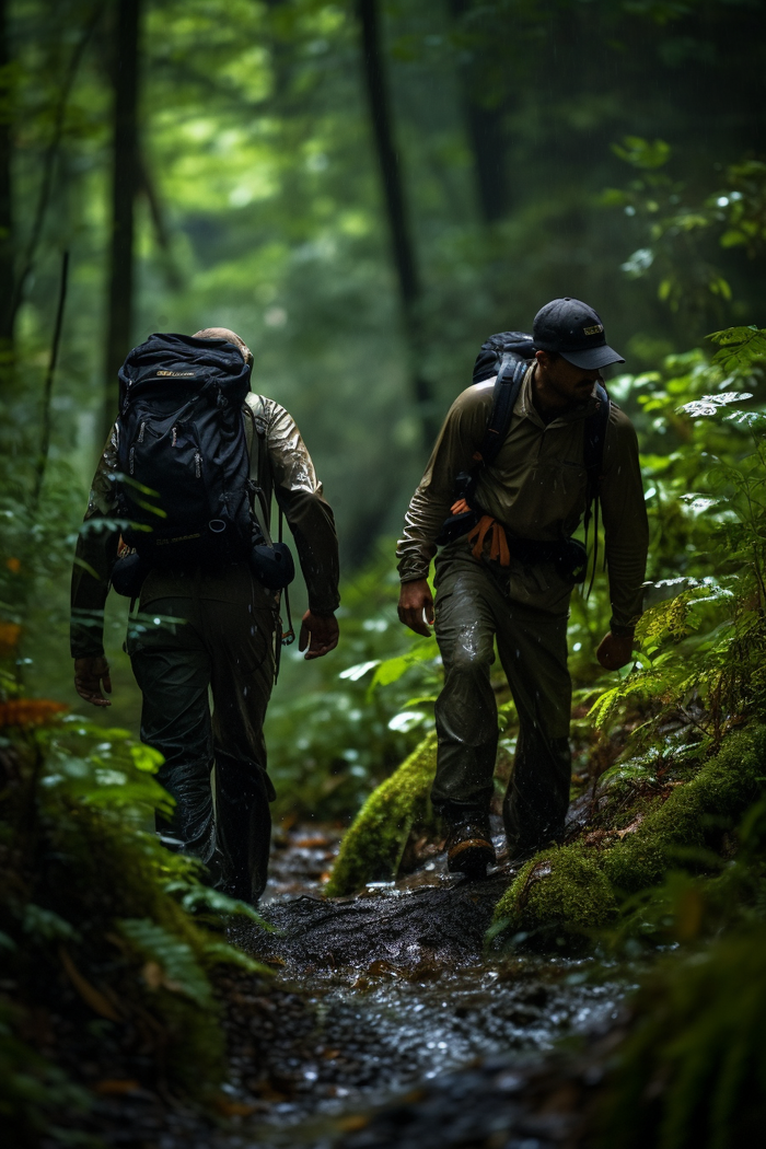 深山探险旅行森林