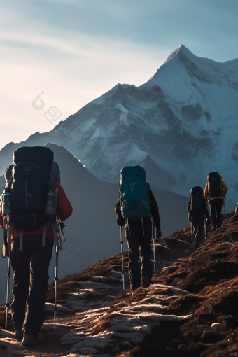 探险徒步<strong>登山</strong>旅行大雪