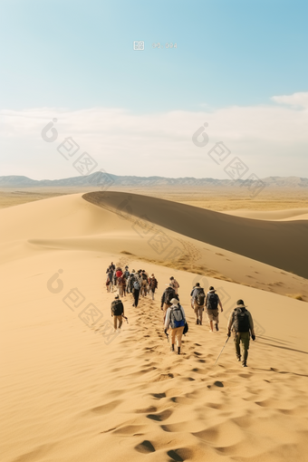 沙漠徒步探险集团装备,
