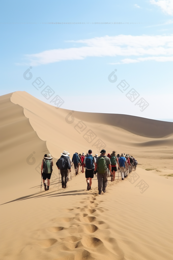 沙漠徒步探险一个沙漠,