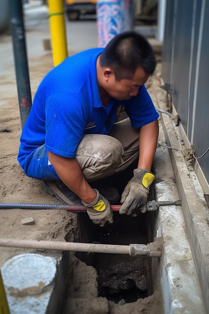 地下管道疏通工人工具