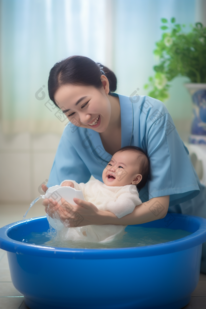 清洁洗护给婴儿洗澡服务专业