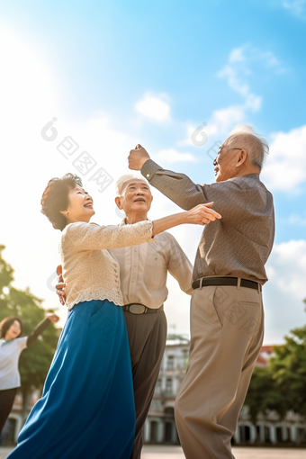 双人老年舞蹈<strong>老年人</strong>养老