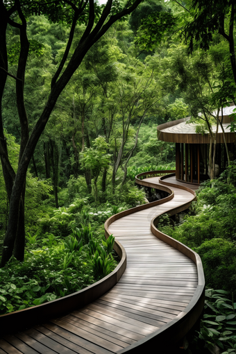 森林步道小路草