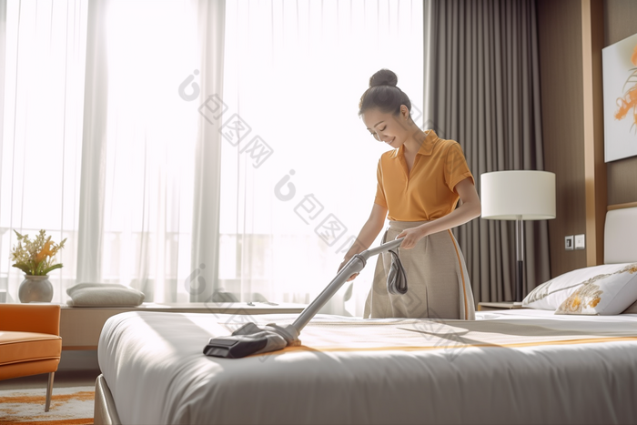 家庭清洁职业保姆铺床整理
