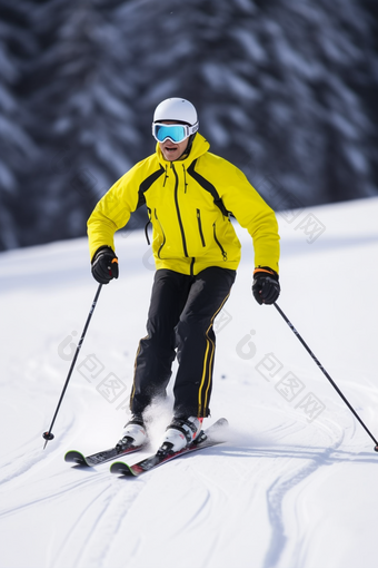 高山滑雪运动滑雪场体育
