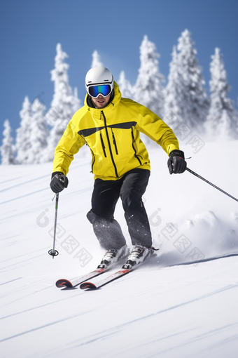 高山滑雪运动员竞技