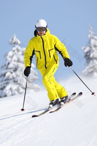 高山<strong>滑雪运动滑雪</strong>场竞技