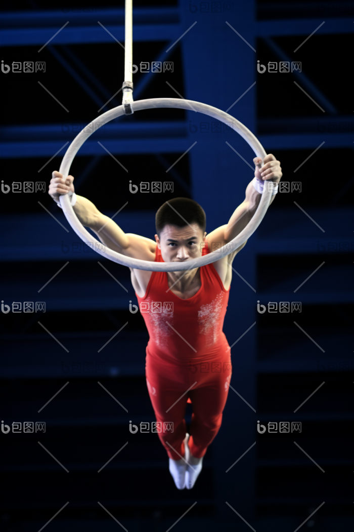 体操表演职业动作图片-包图网