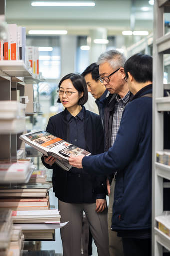 杂志阅览图书馆书籍展示