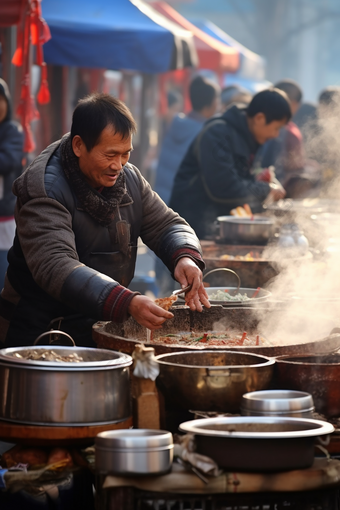 烟火气早餐铺炒粉生活