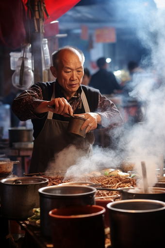 烟火气早餐铺包子炒粉