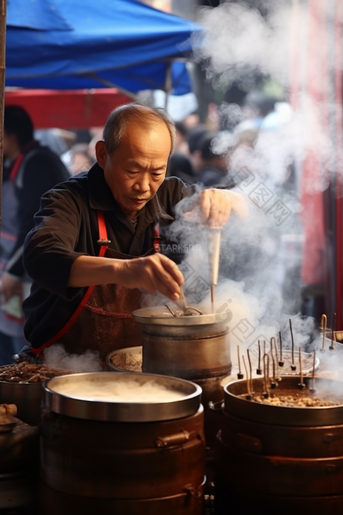 烟火气早餐铺炒粉日常