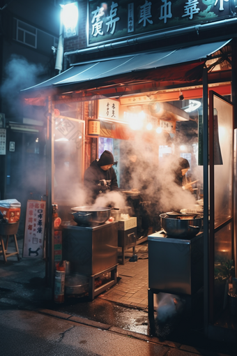 小镇繁忙的早餐店