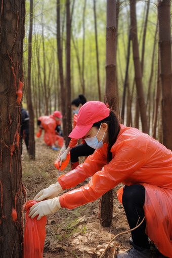 捡垃圾<strong>公益</strong>活动草坪爬山