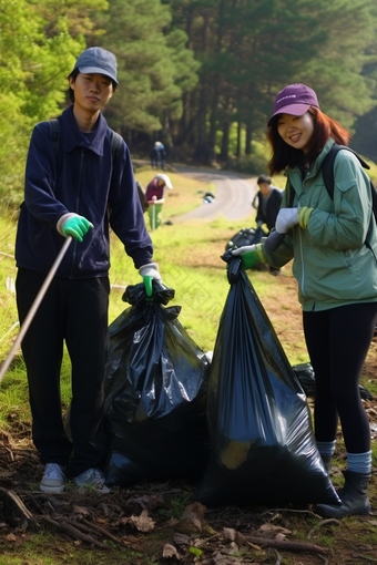 徒步登山捡垃圾活动工具