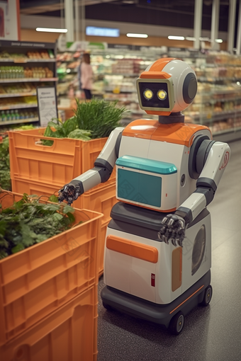 超市配送机器人服务自动化