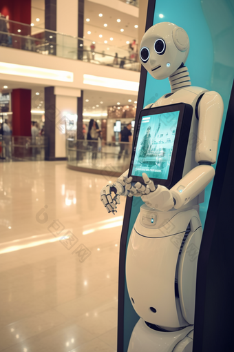 商场机器人导览显示屏智能