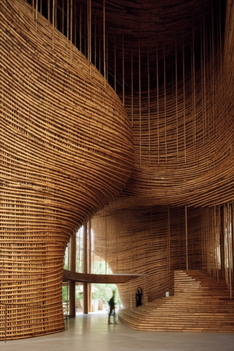 低碳竹材质建筑节能简约