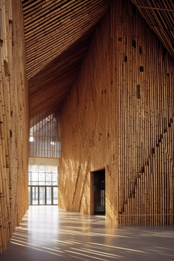 低碳竹材质建筑环保造型