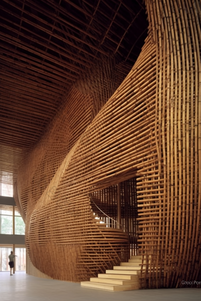 低碳竹材质建筑节能自然