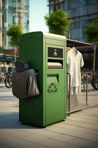 衣物回收箱投放废旧物资循环公共设施