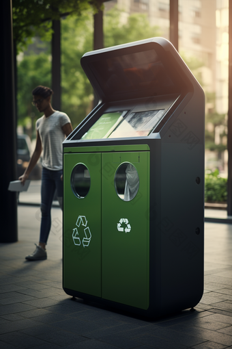 衣物回收箱投放废旧物资循环回收利用