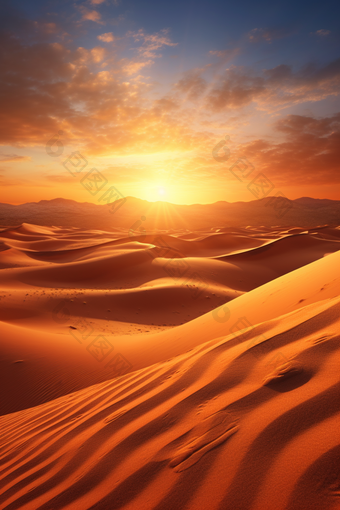 沙漠风景大漠干旱高温地带