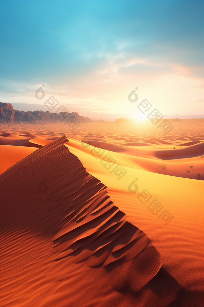 沙漠风景大漠干旱沙丘