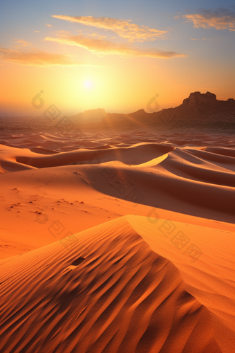 沙漠风景大漠干旱荒凉景色