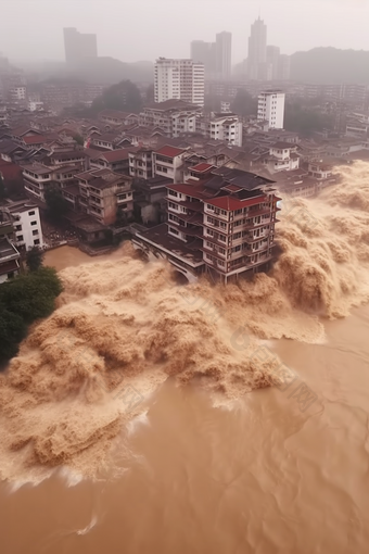 自然灾害洪水灾难性天气图片