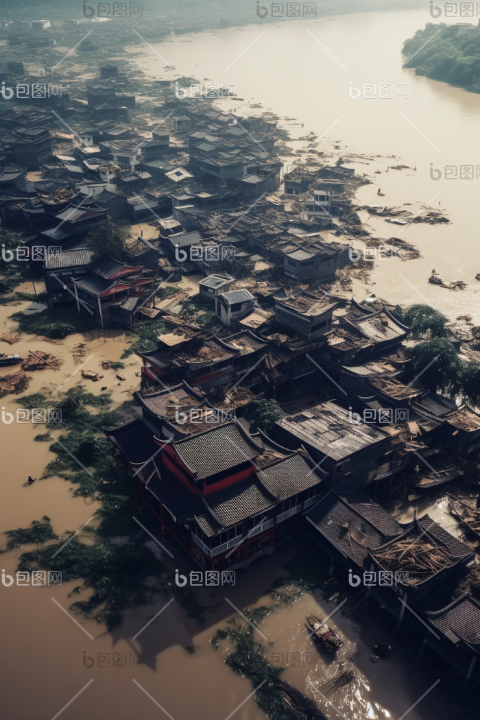 自然灾害洪水灾难性天气灾后重建图片 包图网 