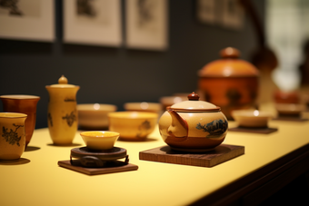 中式茶桌陈设传统文化家居装饰