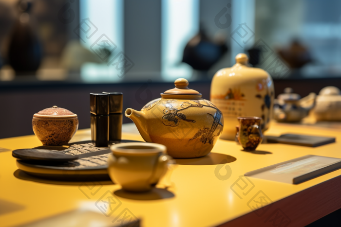 中式茶桌陈设传统文化艺术设计图片-包图网