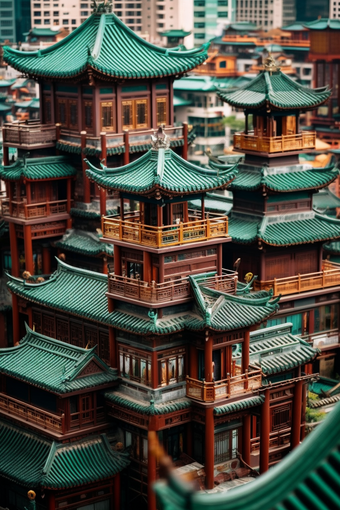 中国风屋檐建筑建筑特色图片