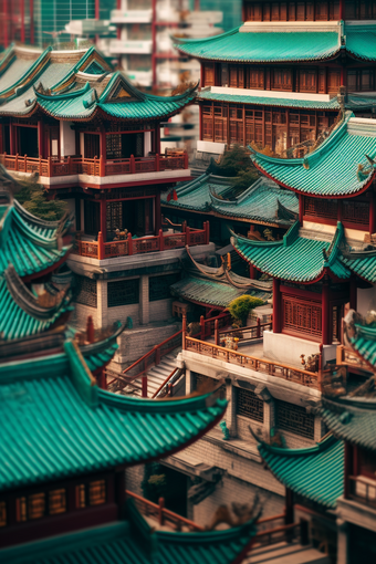 中国风屋檐建筑摄影图7