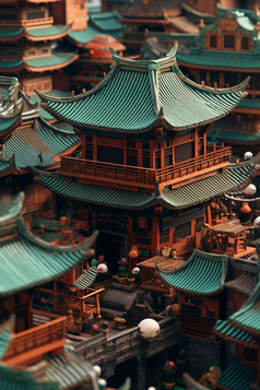 中国风屋檐建筑摄影图3