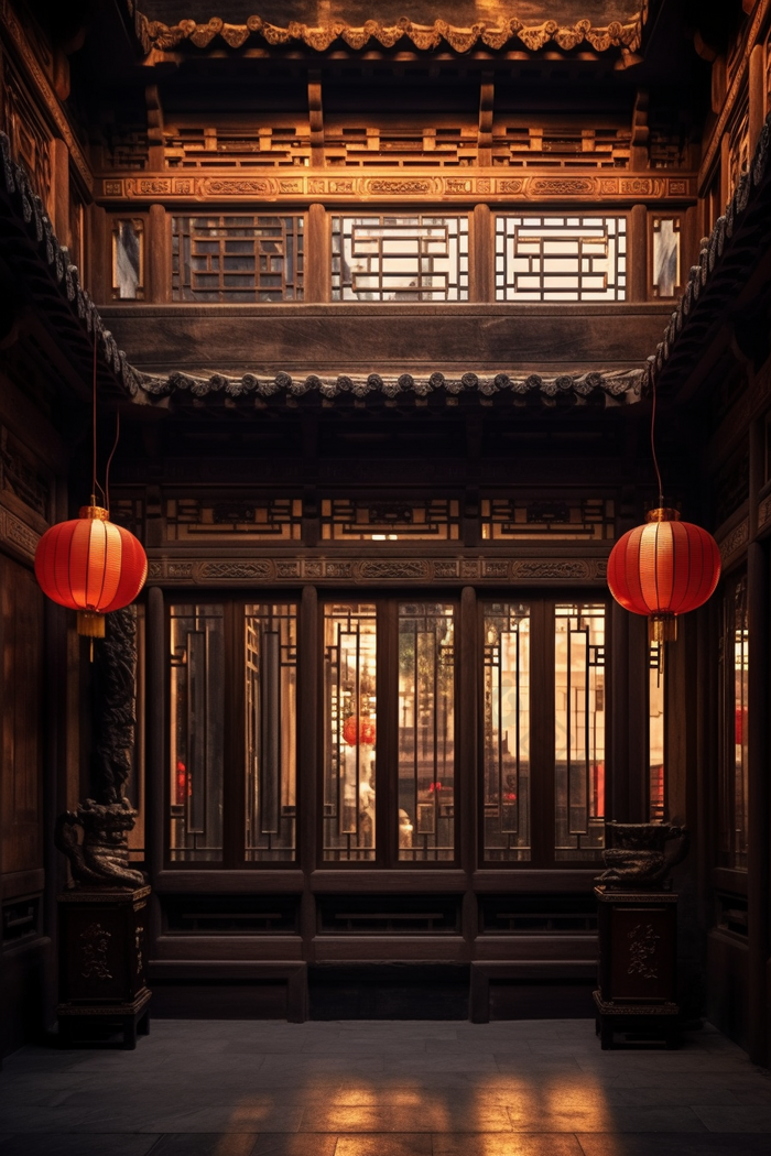 中国风建筑窗户古典建筑历史文化