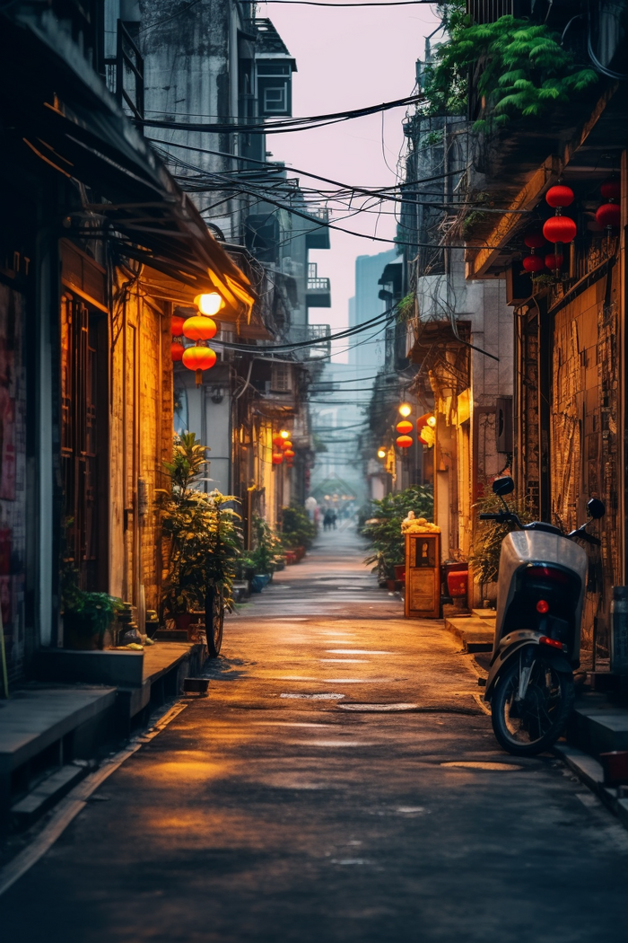 中国上海弄堂城市风景图片