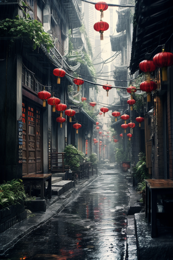 中国上海弄堂街道文化都市生活
