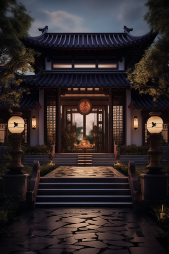 中式建筑大门传统建筑图片