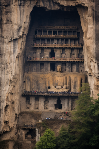 中国古代石窟建筑佛教文化旅游景点