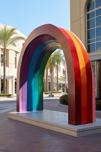 彩虹形状的门装饰门创意建筑