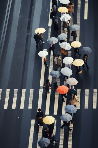 街道步行的人们节能<strong>减排</strong>