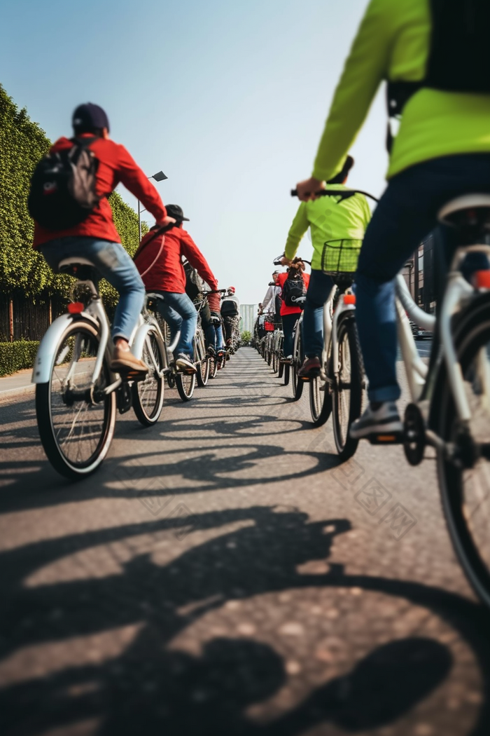 低碳出行活动骑行低污染
