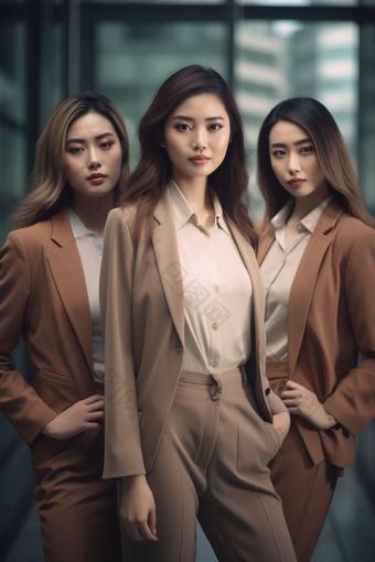 女性业务服装办公室建筑环境肖像亚洲职场