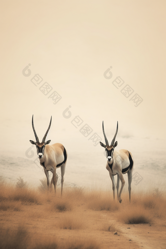 藏羚羊保护动物草原生态生态保育
