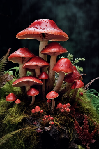 灵芝蘑菇<strong>菌类</strong>食材文化药用植物