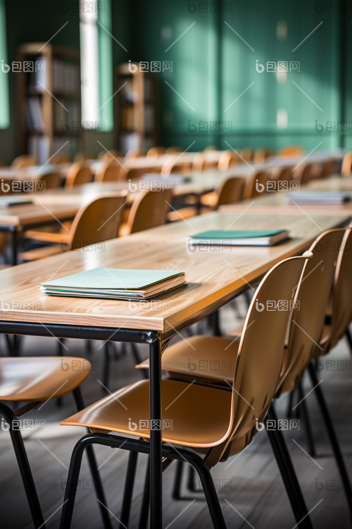 学校教室课室书桌椅子教师节窗户高清图片下载-包图网